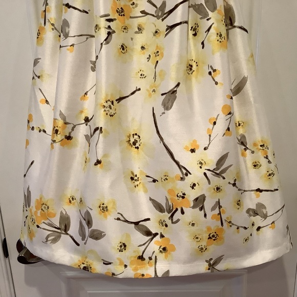 Vintage J Howard Sundress Size 6 White with Yellow Flowers Fully Lined - Picture 3 of 16